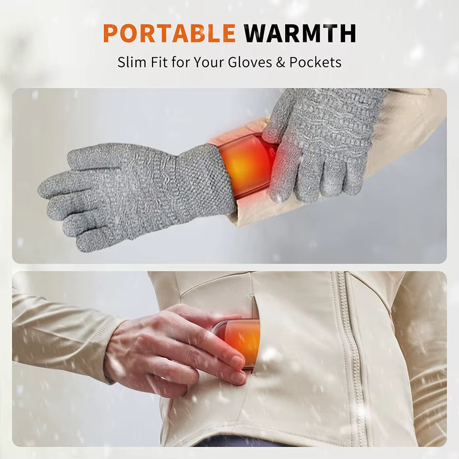 2-In-1 Hand Warmers Rechargeable 2 Pack Magnetic Electric Hand Warmer with Digital Display, Portable Pocket Hand Warmer